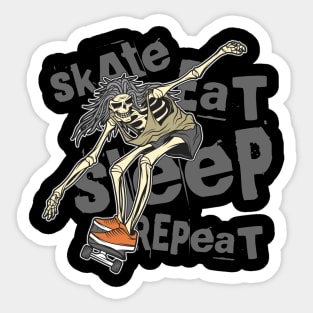 Skate Eat Sleep Repeat Sticker